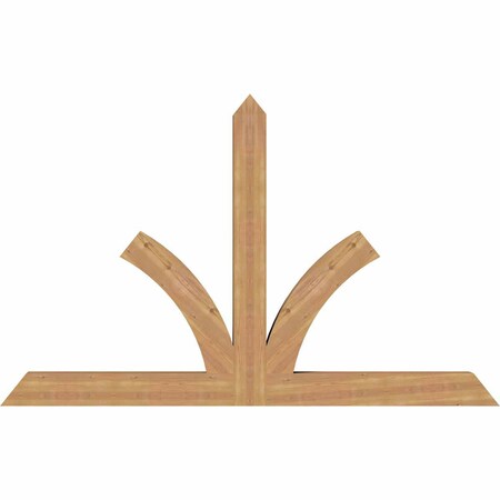 Ekena Millwork Richland Timber Gable Bracket, Western Red Cedar, 84"W x 53"H x 5 1/2"D x 5 1/2"F, 15/12 Pitch GBW084X53X0606RIC00SWR